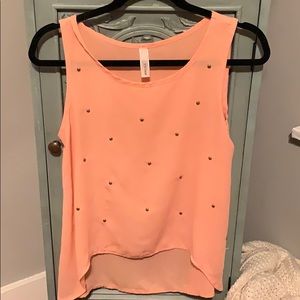 Studded pink tank top
